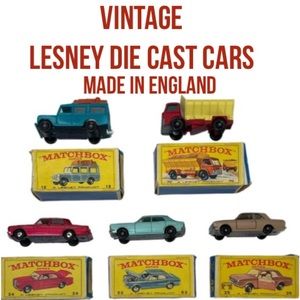 Vintage Lesney Die Cast Matchbox Cars 1960’s 70’s Original Box Collection Bundle